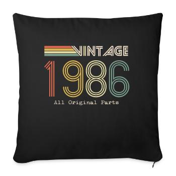 Épique et Légendaire né en 1986 : 38e anniversaire - Housse de coussin décorative 45 x 45 cm - noir - Devant