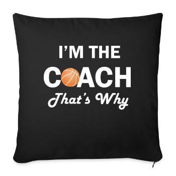 Basketball - Sofa pillowcase 17,3'' x 17,3'' (45 x 45 cm) - black - Front