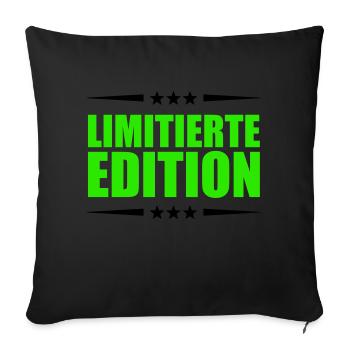 Édition limitée - Housse de coussin décorative 45 x 45 cm - noir - Devant