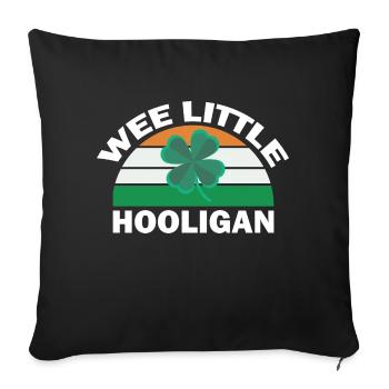 St Patricks Day Wee Little Hooligan Funny - Sofa pillowcase 17,3'' x 17,3'' (45 x 45 cm) - black - Front