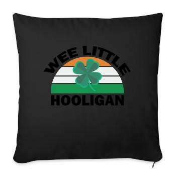 St Patricks Day Wee Little Hooligan Funny - Sofa pillowcase 17,3'' x 17,3'' (45 x 45 cm) - black - Front