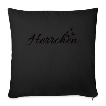 Maître d’un chat | Pattes de chat - Housse de coussin décorative 45 x 45 cm - noir - Devant