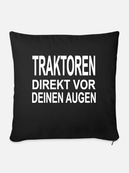 Traktor - Sofakissenbezug 45 x 45 cm - Schwarz
