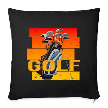 Golfsport - Sofakissenbezug 45 x 45 cm - Schwarz - Vorne