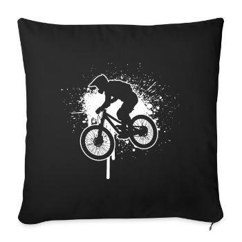 Vététistes Cyclisme Cyclistes Hommes - Housse de coussin décorative 45 x 45 cm - noir - Devant