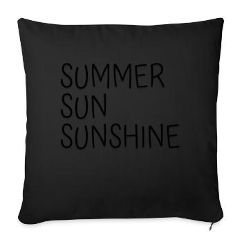 Summer Sun Sunshine Sommer Sonne Sonnenschein - Sofa pillowcase 17,3'' x 17,3'' (45 x 45 cm) - black - Front