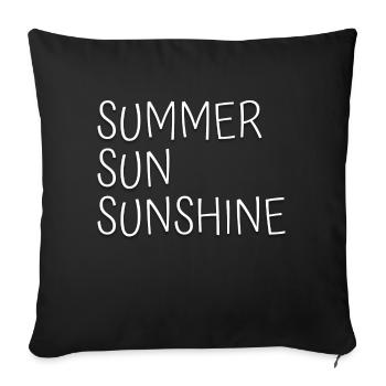 Summer Sun Sunshine Sommer Sonne Sonnenschein - Sofa pillowcase 17,3'' x 17,3'' (45 x 45 cm) - black - Front
