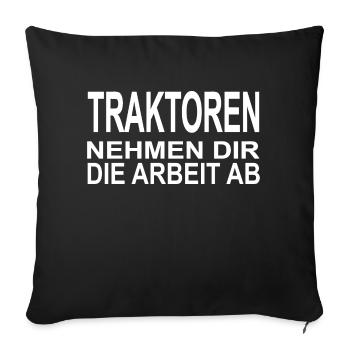 Traktor - Sofakissenbezug 45 x 45 cm - Schwarz - Vorne