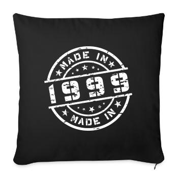 Année de naissance Anniversaire Né(e) en 1999 - Housse de coussin décorative 45 x 45 cm - noir - Devant