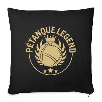 Boule balls for boules boules set and petanque - Sofa pillowcase 17,3'' x 17,3'' (45 x 45 cm) - black - Front