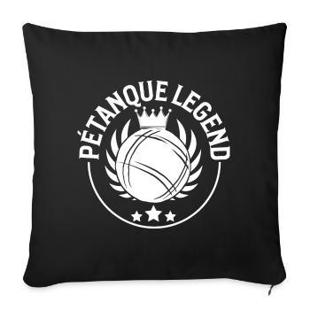 Boule balls for boules boules set and petanque - Sofa pillowcase 17,3'' x 17,3'' (45 x 45 cm) - black - Front