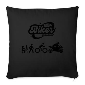 Biker Evolution: Vom Bürohengst zum Sport-Biker! - Sofakissenbezug 45 x 45 cm - Schwarz - Vorne