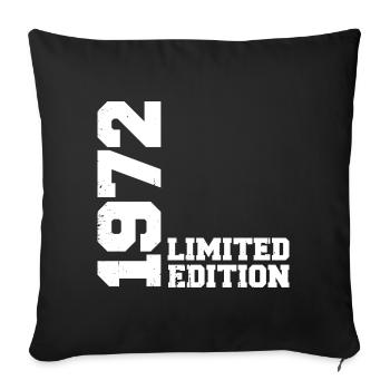 Cadeau Anniversaire Millésime 1972 Classique 1972 - Housse de coussin décorative 45 x 45 cm - noir - Devant