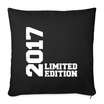 Cadeau Anniversaire Millésime 2017 Classique 2017 - Housse de coussin décorative 45 x 45 cm - noir - Devant