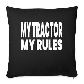Tracteur - Housse de coussin décorative 45 x 45 cm - noir - Devant