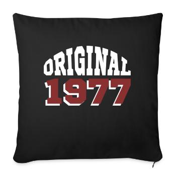 Original 1977 - Sofa pillowcase 17,3'' x 17,3'' (45 x 45 cm) - black - Front