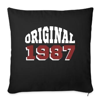 Original 1987 - Sofa pillowcase 17,3'' x 17,3'' (45 x 45 cm) - black - Front