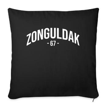 Zonguldak 67 Turkey Turkiye Gift Zonguldakli - Sofa pillowcase 17,3'' x 17,3'' (45 x 45 cm) - black - Front