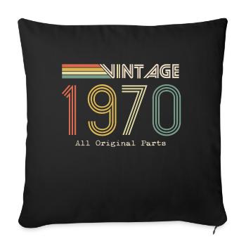 Episch & Legendär Geboren 1970: 54. Geburtstag - Sofakissenbezug 45 x 45 cm - Schwarz - Vorne