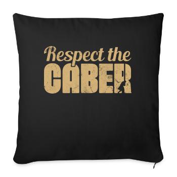 Respect The Caber Wood Trunk Tossing Lumber Sports - Sofa pillowcase 17,3'' x 17,3'' (45 x 45 cm) - black - Front