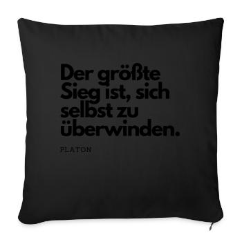 Sieg - Sofakissenbezug 45 x 45 cm - Schwarz - Vorne