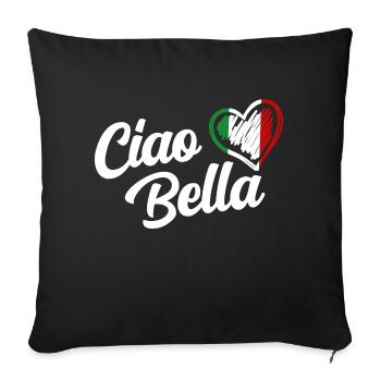 Womens Ciao Bella Italian Hello Beautiful Gift - Sofa pillowcase 17,3'' x 17,3'' (45 x 45 cm) - black - Front