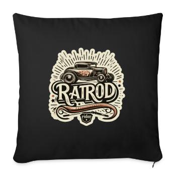 Ratsking Ratlook Shirt – Rustikaler Custom Style - Sofakissenbezug 45 x 45 cm - Schwarz - Vorne