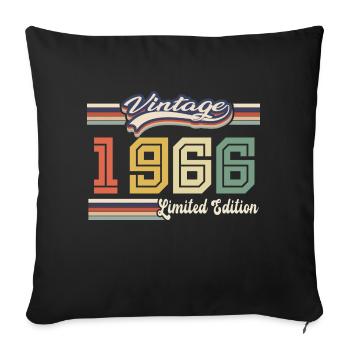 Cadeau D'anniversaire 1966 Génial Depuis 1966 vint - Housse de coussin décorative 45 x 45 cm - noir - Devant