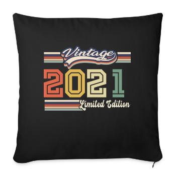 Awesome 2021 birthday gift since 2021 came - Sofa pillowcase 17,3'' x 17,3'' (45 x 45 cm) - black - Front