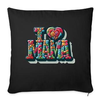 Mama Mother's Day Birthday Gift Idea - Sofa pillowcase 17,3'' x 17,3'' (45 x 45 cm) - black - Front