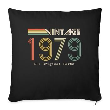 Epic and Legendary born in 1979: 45th anniversary - Sofa pillowcase 17,3'' x 17,3'' (45 x 45 cm) - black - Front