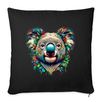 Koala - Sofakissenbezug 45 x 45 cm - Schwarz - Vorne
