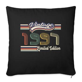 Original 1997 Vintage edition Retro Birthday - Housse de coussin décorative 45 x 45 cm - noir - Devant