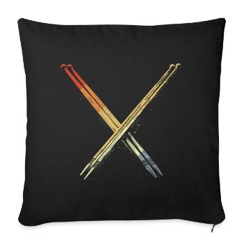 Baguettes Look Vintage - Housse de coussin décorative 45 x 45 cm - noir - Devant