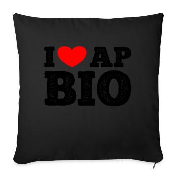AP Biology Funny High School AP Class Survivor - Sofa pillowcase 17,3'' x 17,3'' (45 x 45 cm) - black - Front