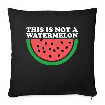 THIS IS NOT A WATERMELON - Sofa pillowcase 17,3'' x 17,3'' (45 x 45 cm) - black - Front