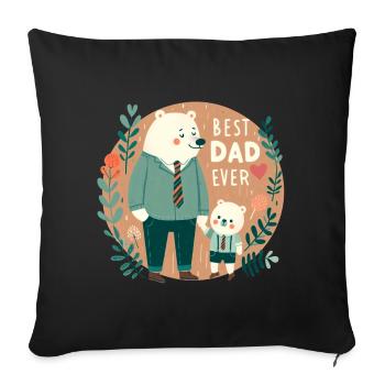 Meilleur père de tous les temps. Fête des pères - Housse de coussin décorative 45 x 45 cm - noir - Devant