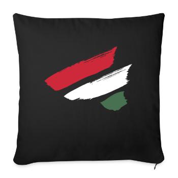 Hungary Stripes - Sofa pillowcase 17,3'' x 17,3'' (45 x 45 cm) - black - Front