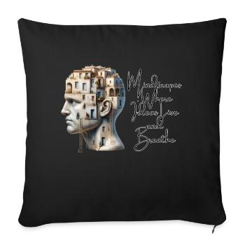 Headquarters of Imagination - Sofa pillowcase 17,3'' x 17,3'' (45 x 45 cm) - black - Front