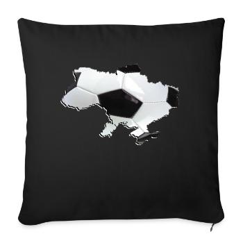 Ukraine Map Frames Real Football - Sofa pillowcase 17,3'' x 17,3'' (45 x 45 cm) - black - Front