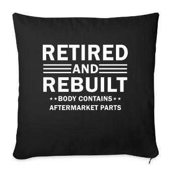 Vintage Retired And Rebuilt Body Contains Aftermar - Sofa pillowcase 17,3'' x 17,3'' (45 x 45 cm) - black - Front
