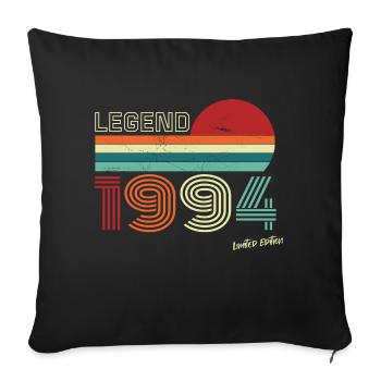 Legend 1994 Birthday Shirt Gift Anniversary - Sofa pillowcase 17,3'' x 17,3'' (45 x 45 cm) - black - Front