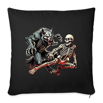 Gruseliges Halloween-partykostüm Werwolf Und - Housse de coussin décorative 45 x 45 cm - noir - Devant