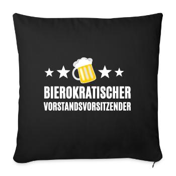 Restez toujours gentil et beérocratique - Housse de coussin décorative 45 x 45 cm - noir - Devant