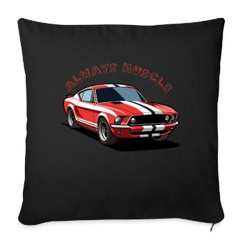 Always Muscle : la puissance sur la route - Housse de coussin décorative 45 x 45 cm - noir - Devant