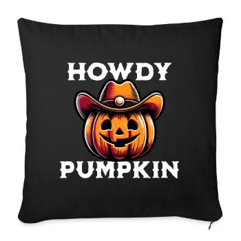 Howdy Pumpkin - Sofa pillowcase 17,3'' x 17,3'' (45 x 45 cm) - black - Front