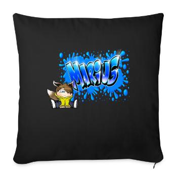 MARIUS GRAFFITI NAME PRINT - Housse de coussin décorative 45 x 45 cm - noir - Devant