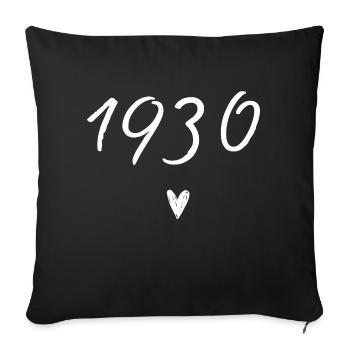 1930 Heart Anniversary - Sofa pillowcase 17,3'' x 17,3'' (45 x 45 cm) - black - Front