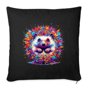 Hérisson - Housse de coussin décorative 45 x 45 cm - noir - Devant