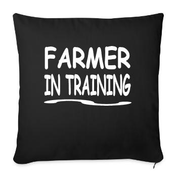 Bauer - Sofakissenbezug 45 x 45 cm - Schwarz - Vorne